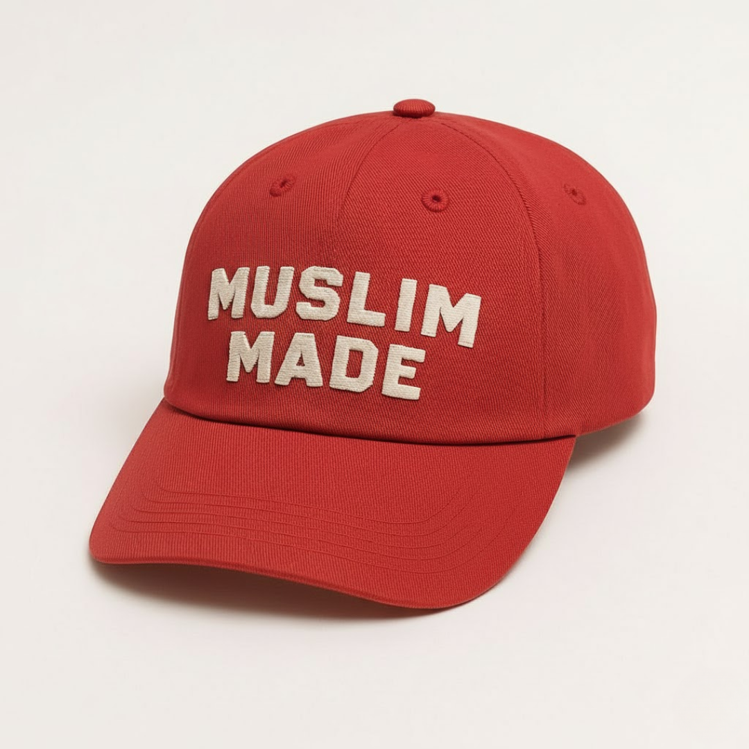 MUSLIM MADE Embroidered Baseball Cap – Premium Red Dad Hat